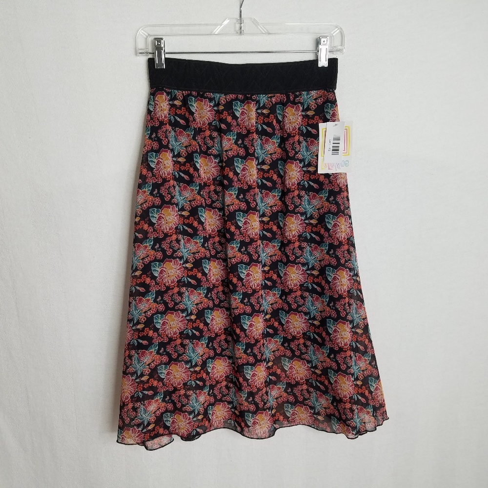 NEW LuLaRoe Lola Women's Size XS Floral Skirt